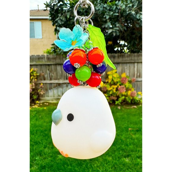 Amuse Kotori Tai Tropical Cockatoo Parrot Keychain Purse Charm - Picture 8 of 11